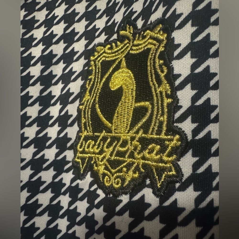 Baby Phat Vintage Y2K Track Jacket Womens XL Houndstooth Striped Full Zip Up - Picture 2 of 9